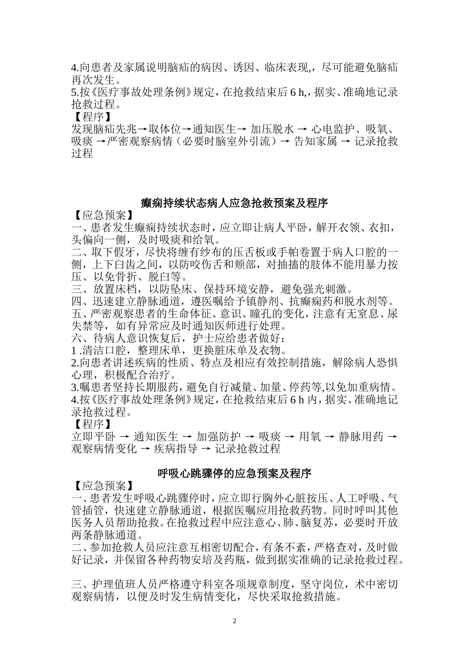 神经外科应急预案_第2页