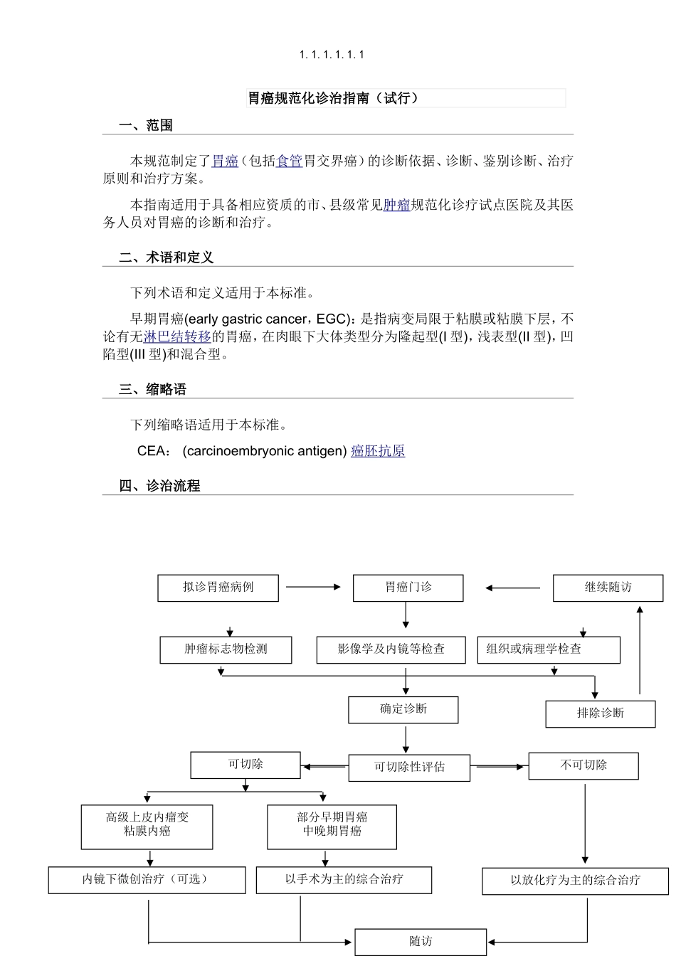 胃癌规范化诊治指南_第1页