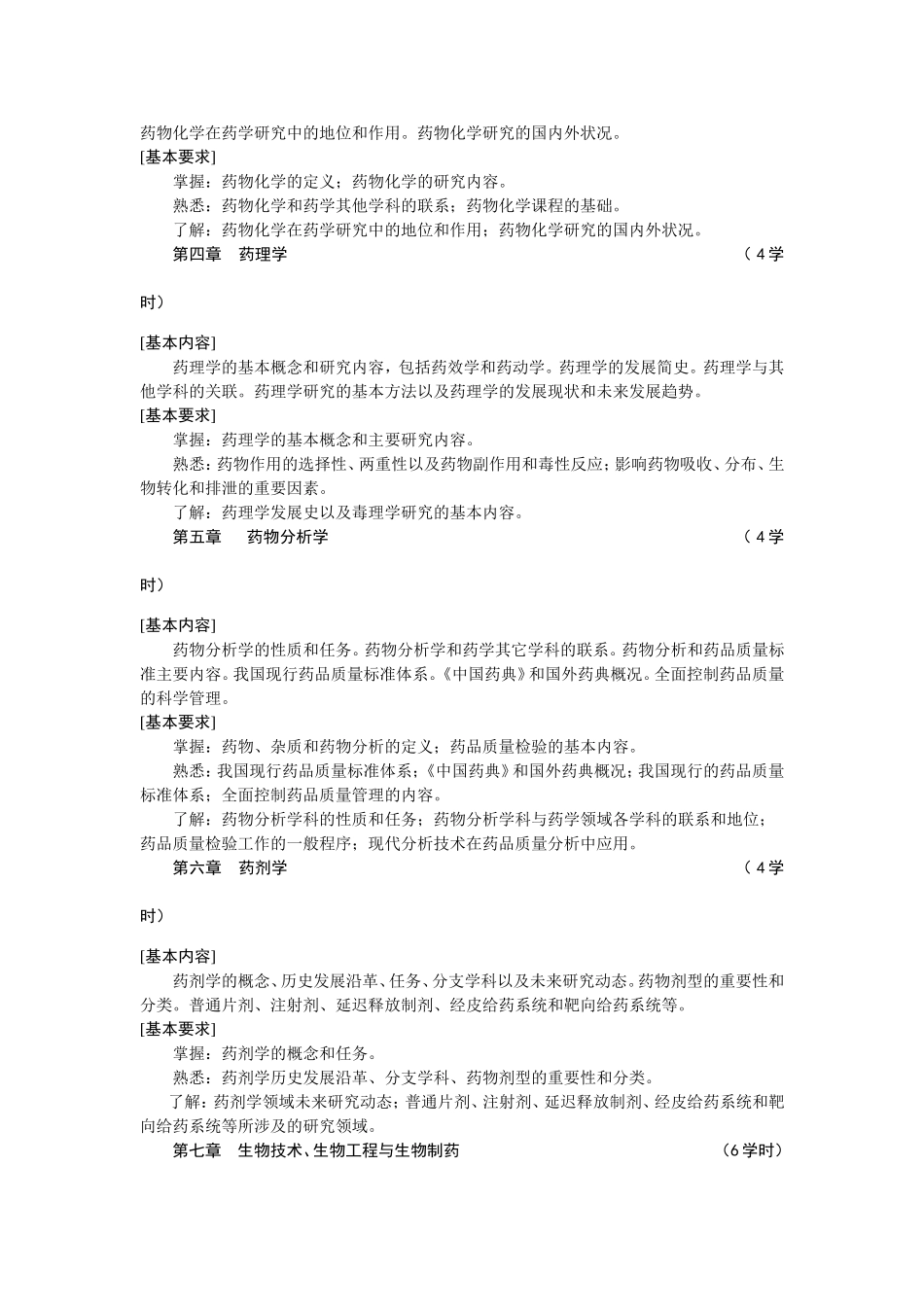 《药学概论》教学大纲_第2页