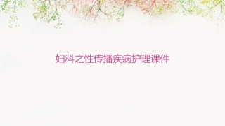妇科之性传播疾病护理课件