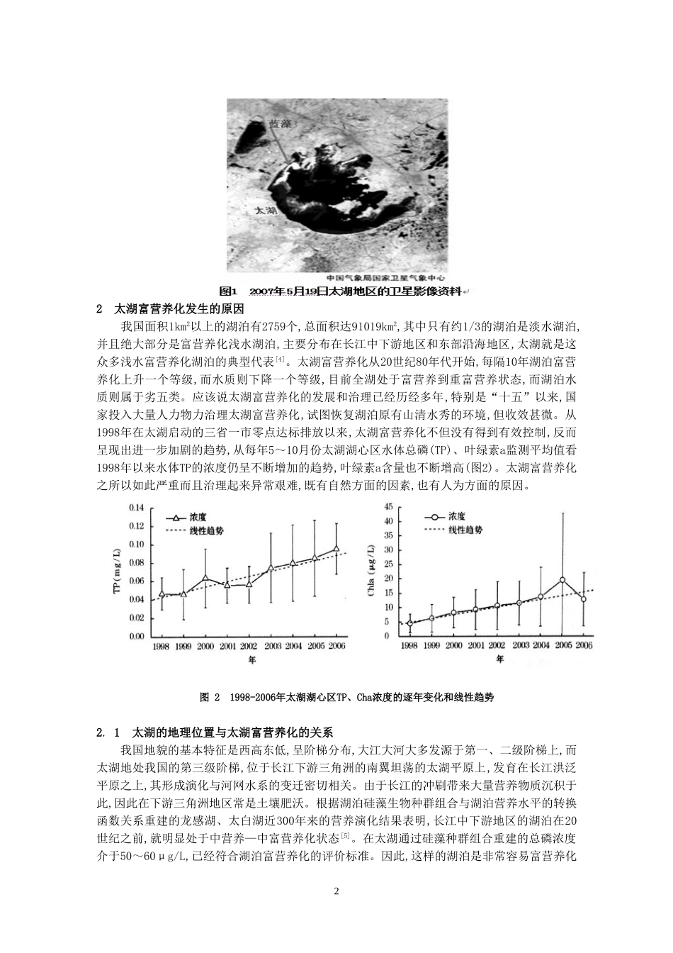 浅谈太湖富营养化的原因_第2页