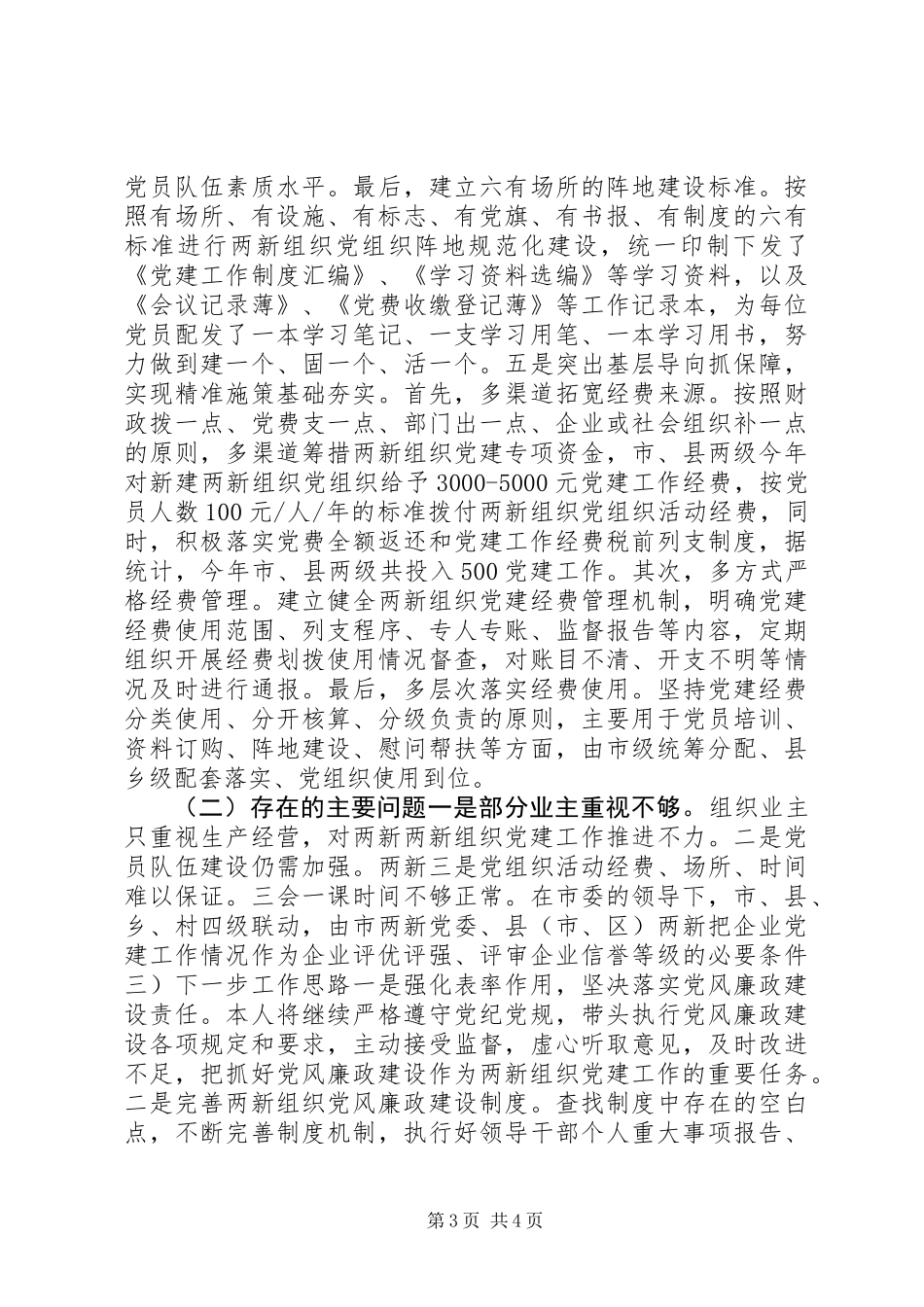 党委书记抓基层党建述职报告_第3页
