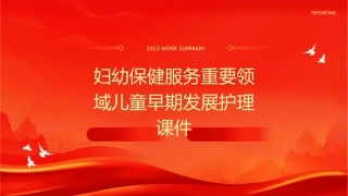 妇幼保健服务重要领域儿童早期发展护理课件