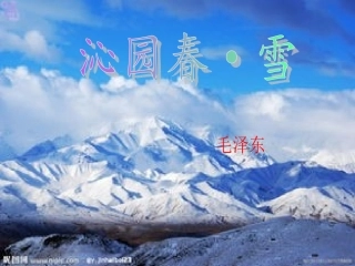 沁园春雪(教案)