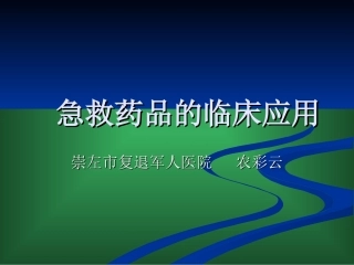 急救药品的应用模板