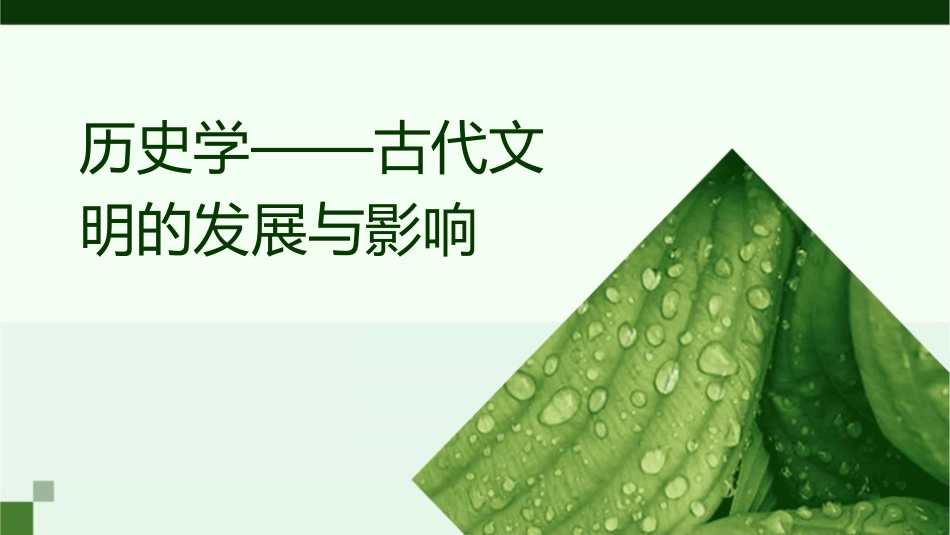 历史学——古代文明的发展与影响_第1页