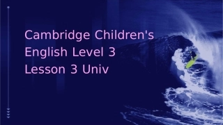 剑桥少儿英语三级第三课通用课件