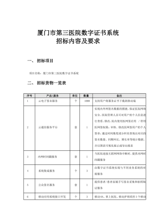 厦门第三医院数字证书系统