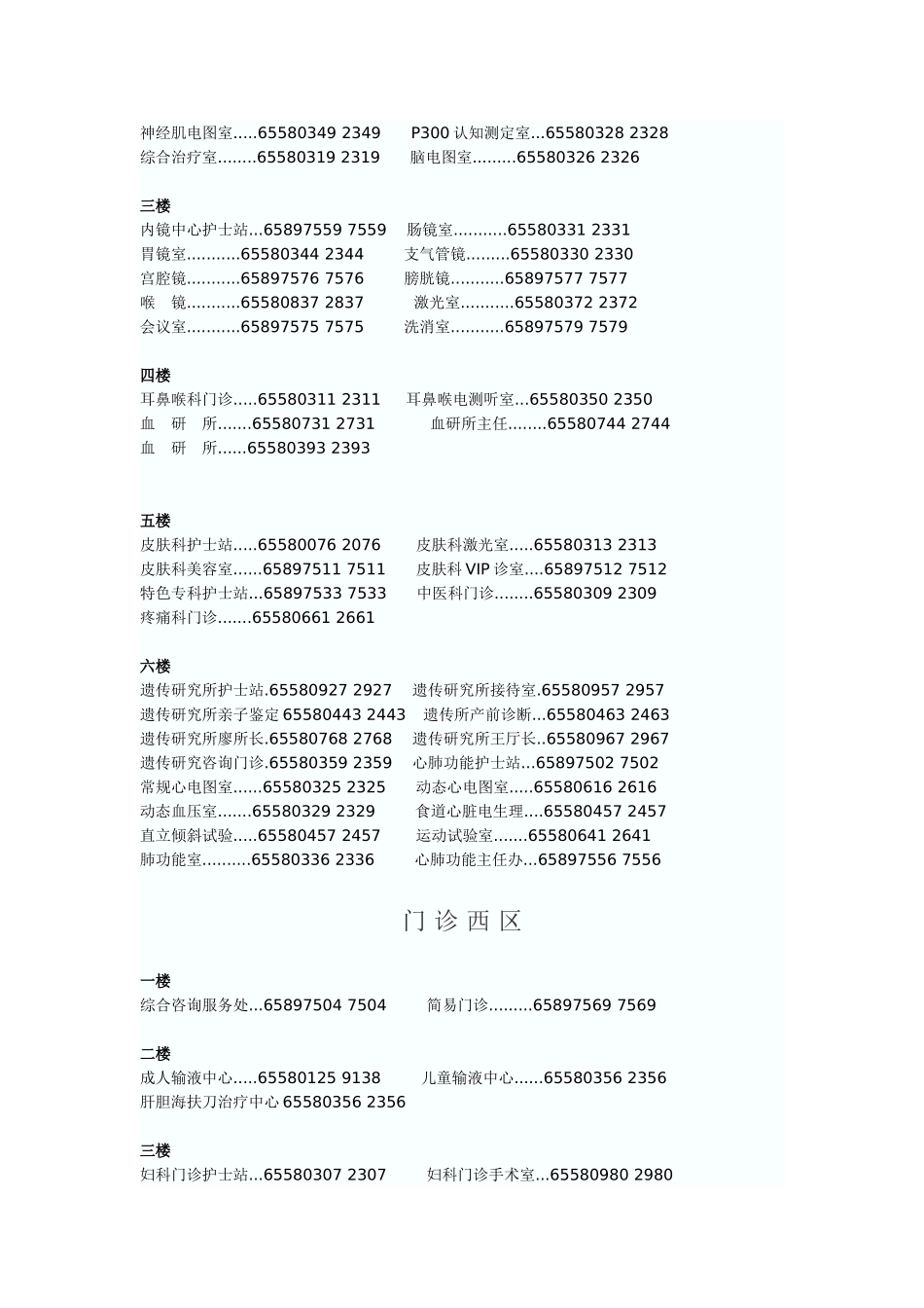 河南省人民医院通讯录_第2页