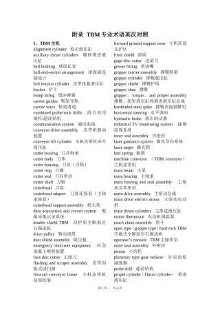TBM专业术语英汉对照1