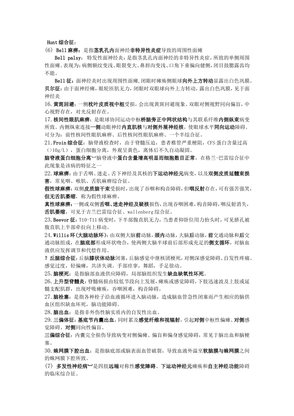 神经病学精心整理-复试笔试必备_第2页