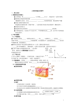 人体的体温及其调节