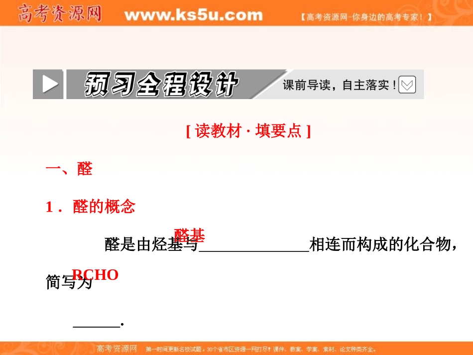 2012年高二化学同步课堂课件：人教选修5第三章第二节《醛》_第3页