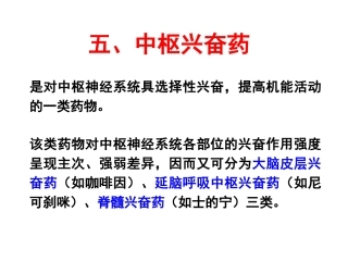 五、中枢兴奋药