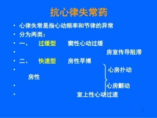 抗心律失常药(吕)要点