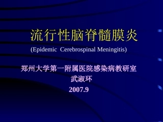 流行性脑脊髓膜炎2007.10