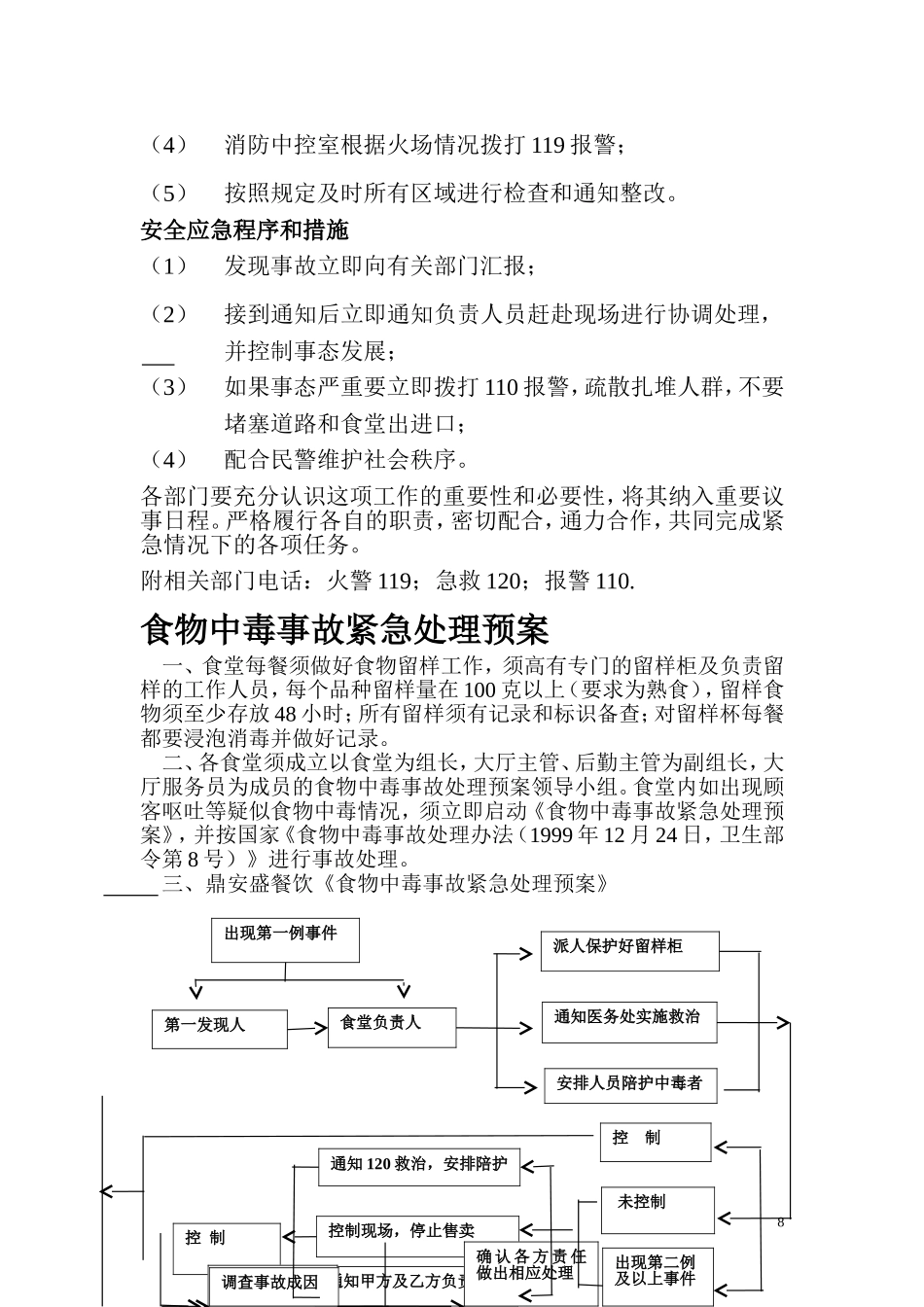 突发事件处理及食物中毒事故紧急处理预案_第2页