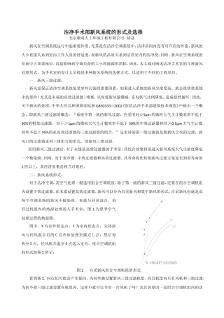 洁净手术部新风系统的选择