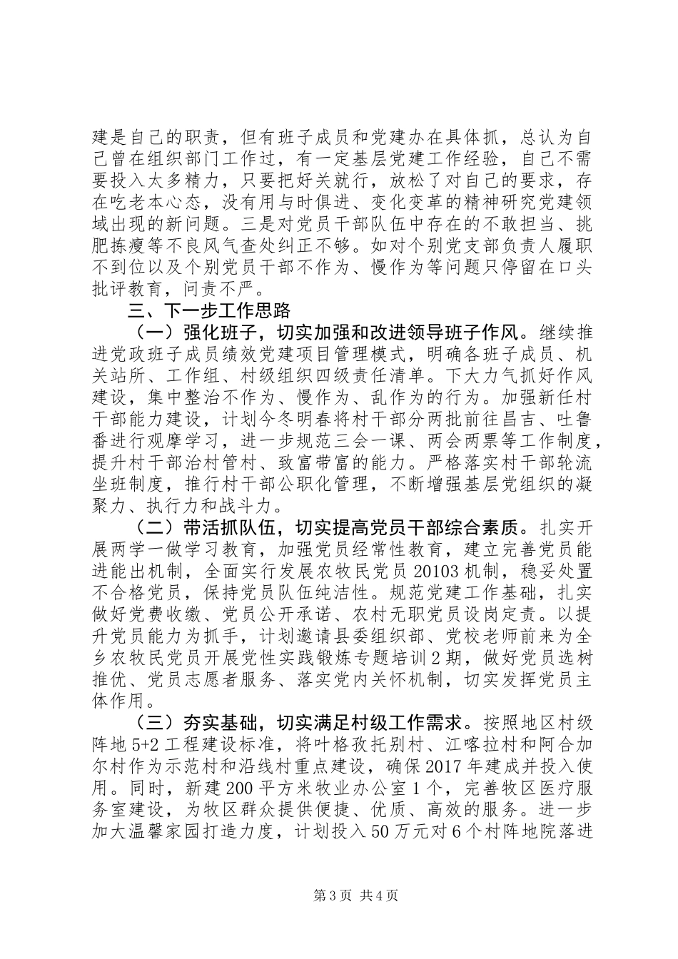 党委书记履职抓基层党建工作述职报告_第3页