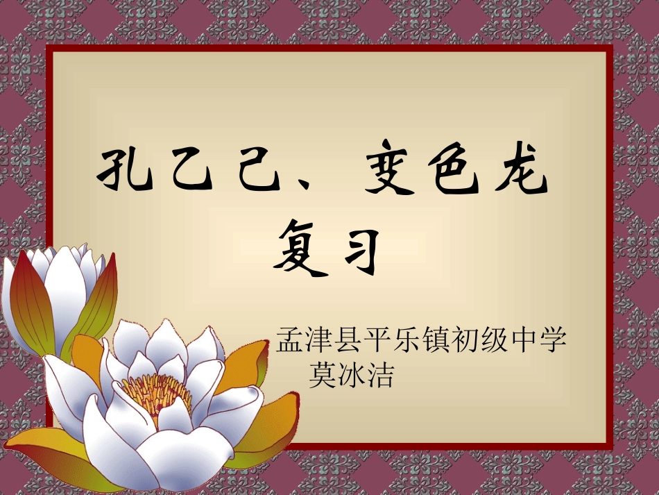 孔乙己、变色龙比较复习课_第1页