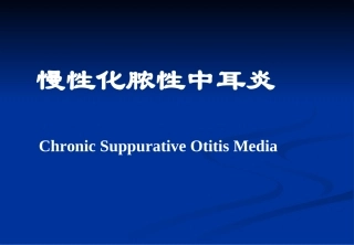 化脓性中耳炎概要