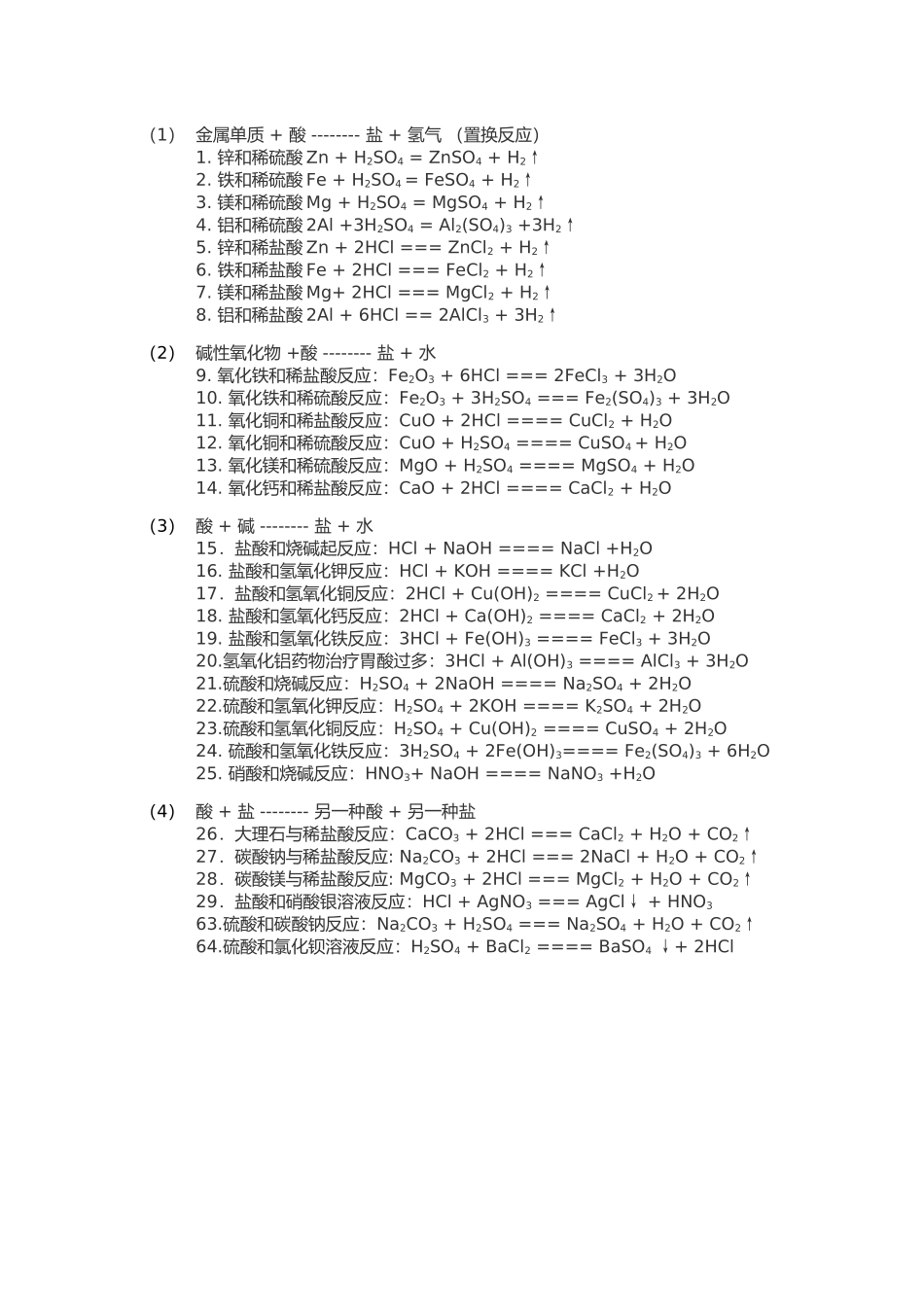酸碱盐化学方程式_第1页