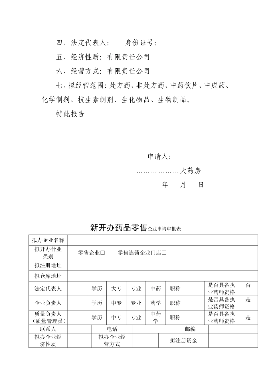申请筹建益阳市赫山区博医堂大药房申报资料_第3页