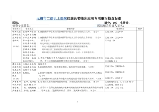 二级以上医院抗菌素检查表
