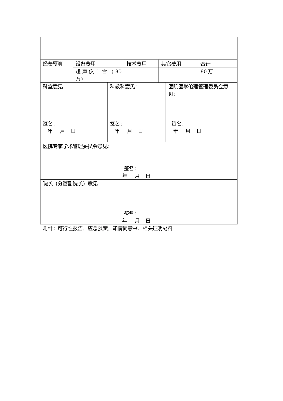 XXX人民医院新技术新项目申请表_第2页