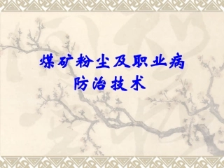 煤矿粉尘及职业病防治技术资料