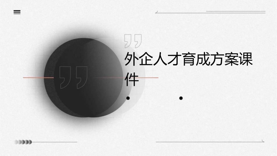 外企人才育成方案课件_第1页