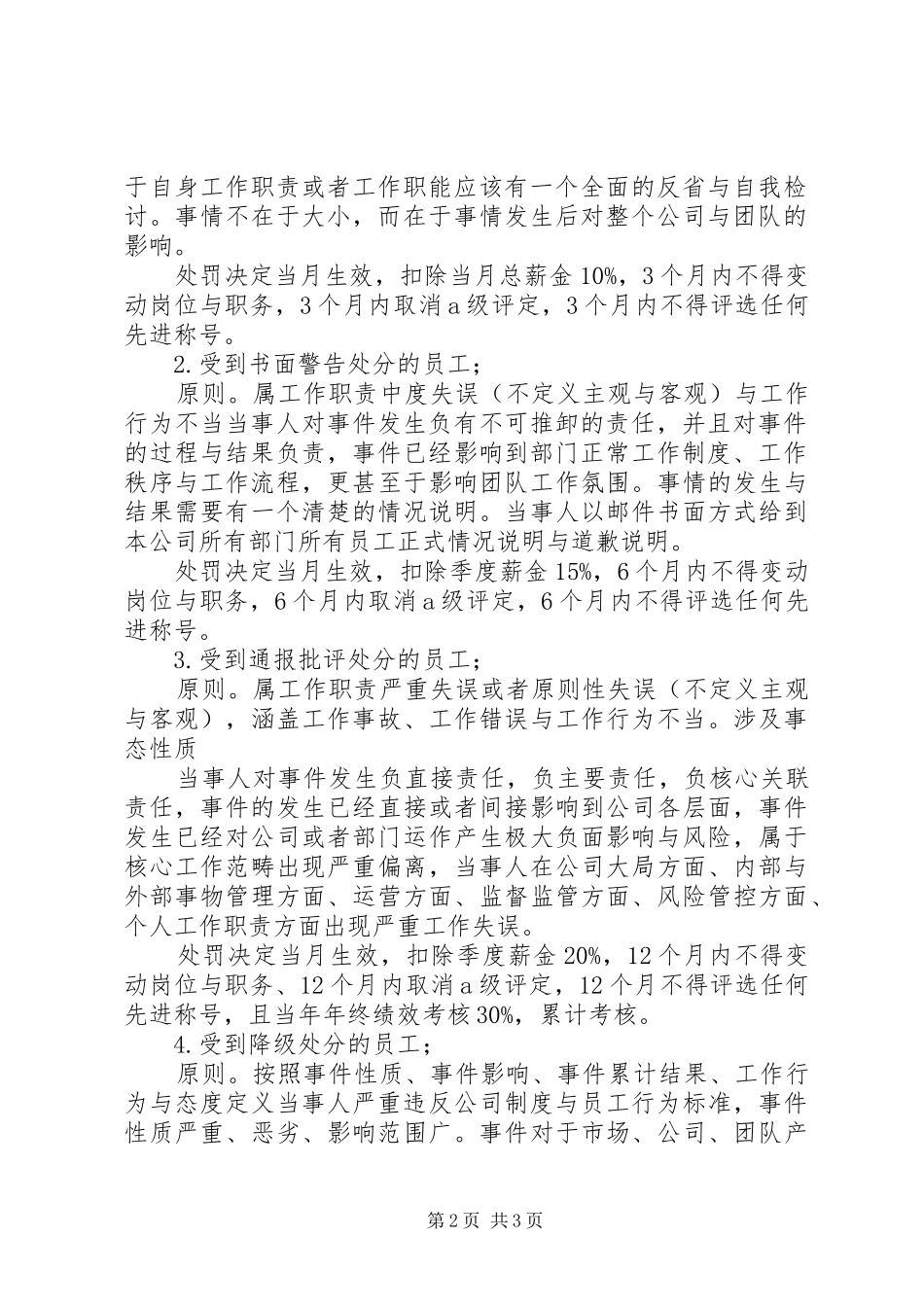《员工违规行为处理规定》学习心得 _第2页