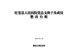旺苍县人民医院党总支班子及成员
