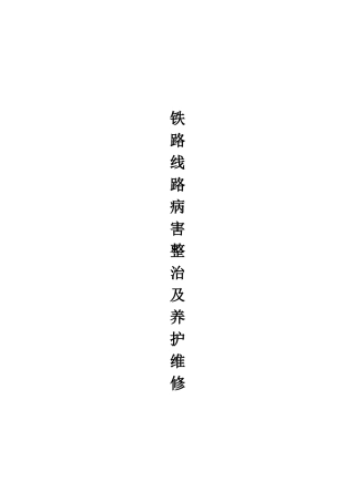 铁路线路病害整治及养护维修-(1)
