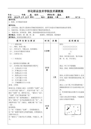 双手胸前传接球