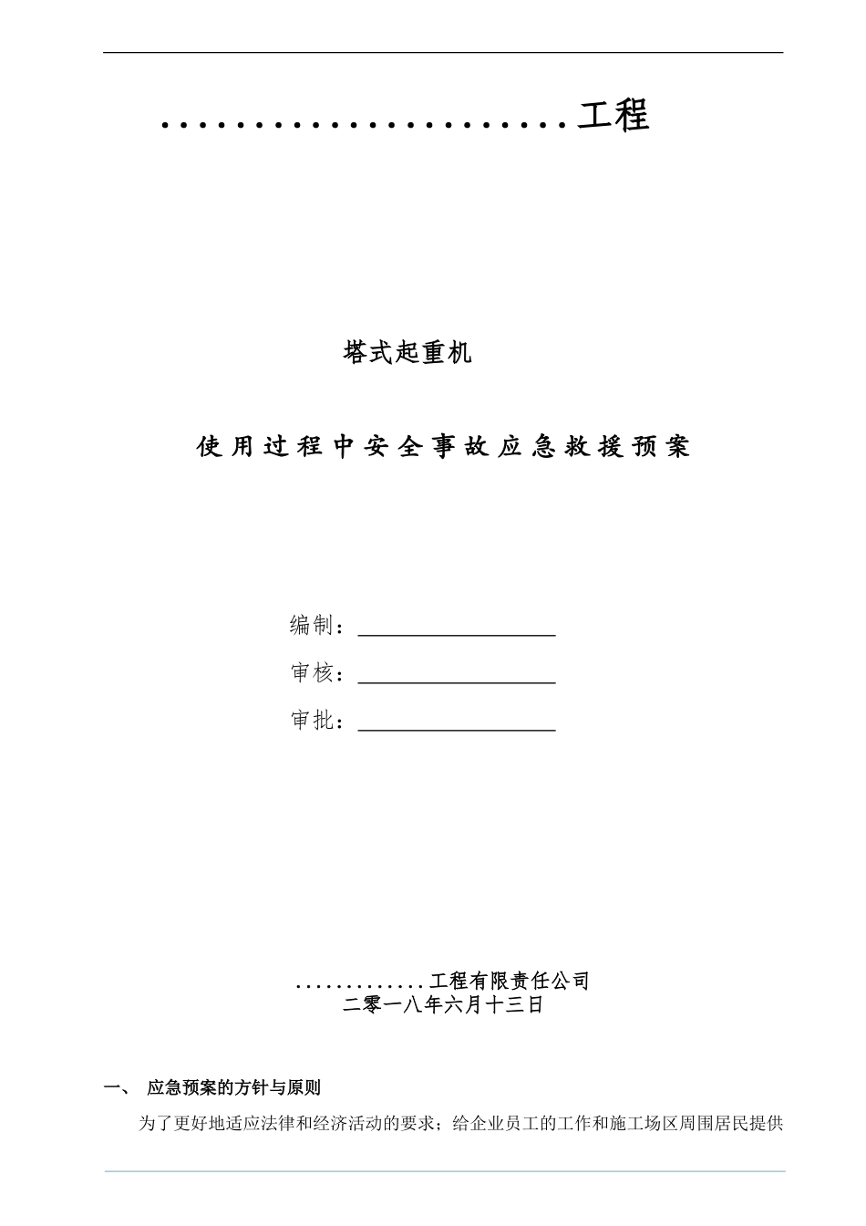 塔吊使用过程事故应急救援预案_第2页