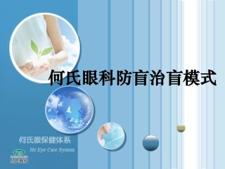 何氏眼科防盲模式
