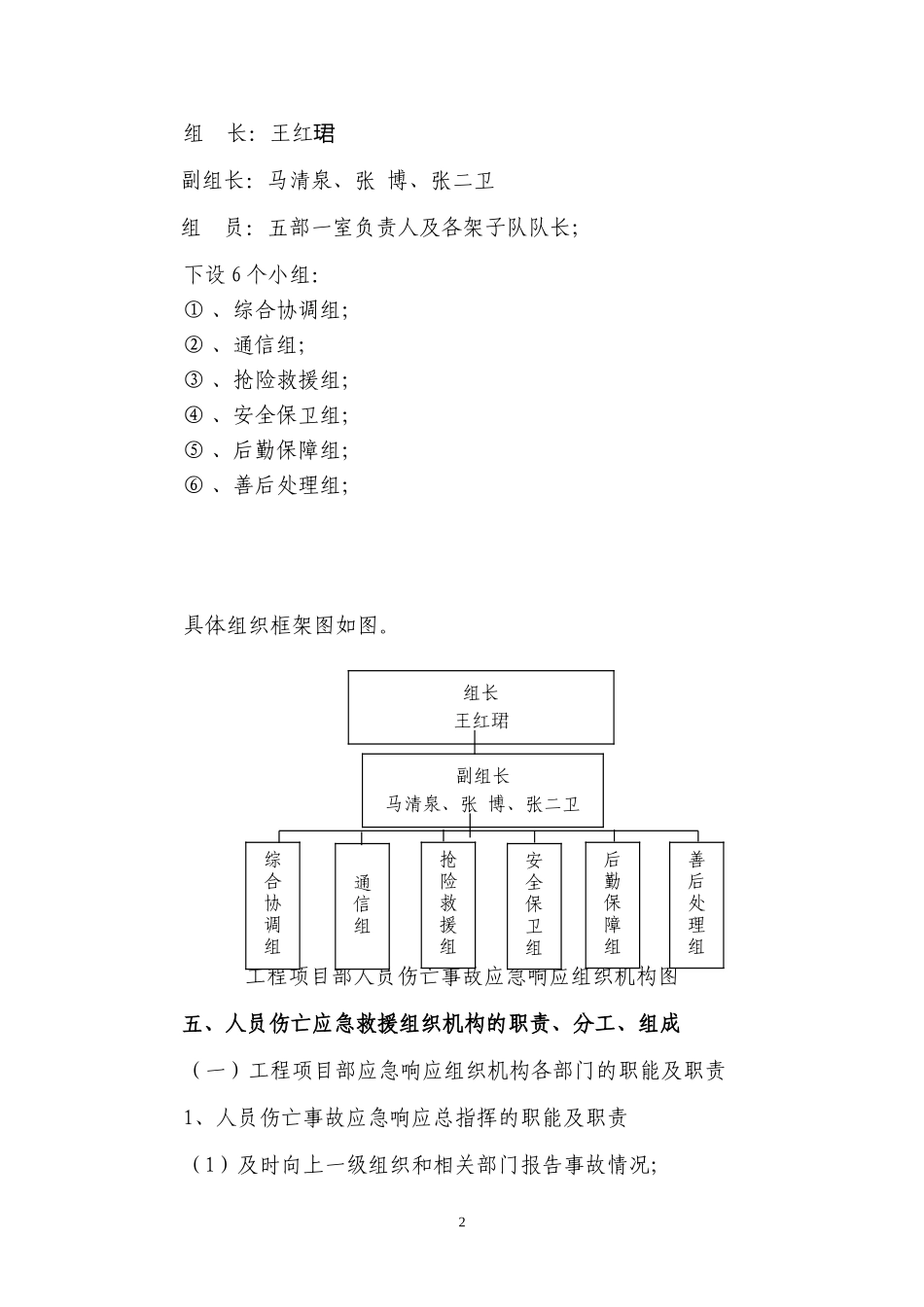 人员伤亡事故应急预案_第2页