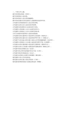 中国文学知识二