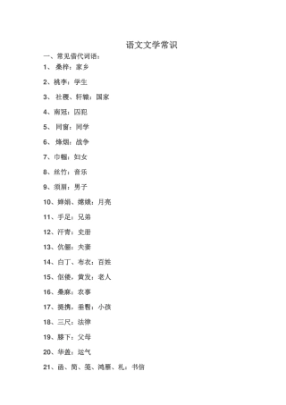 语文文学常识 (2)