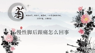 慢性脚后跟痛怎么回事研究