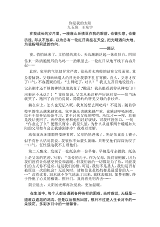 九五班王东宇