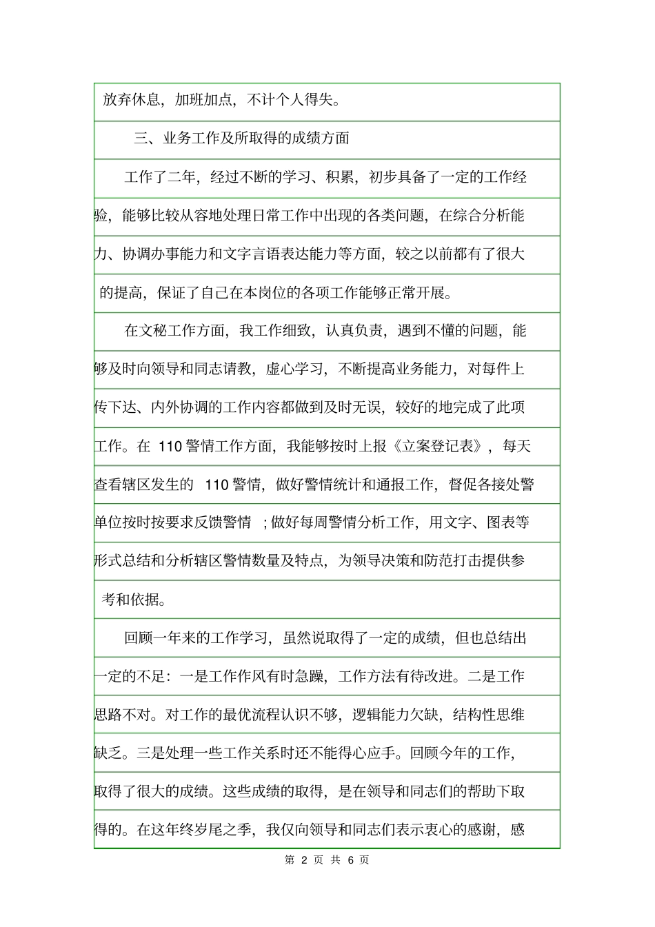 2020年个人总结工作得失范文个人工作总结_第2页