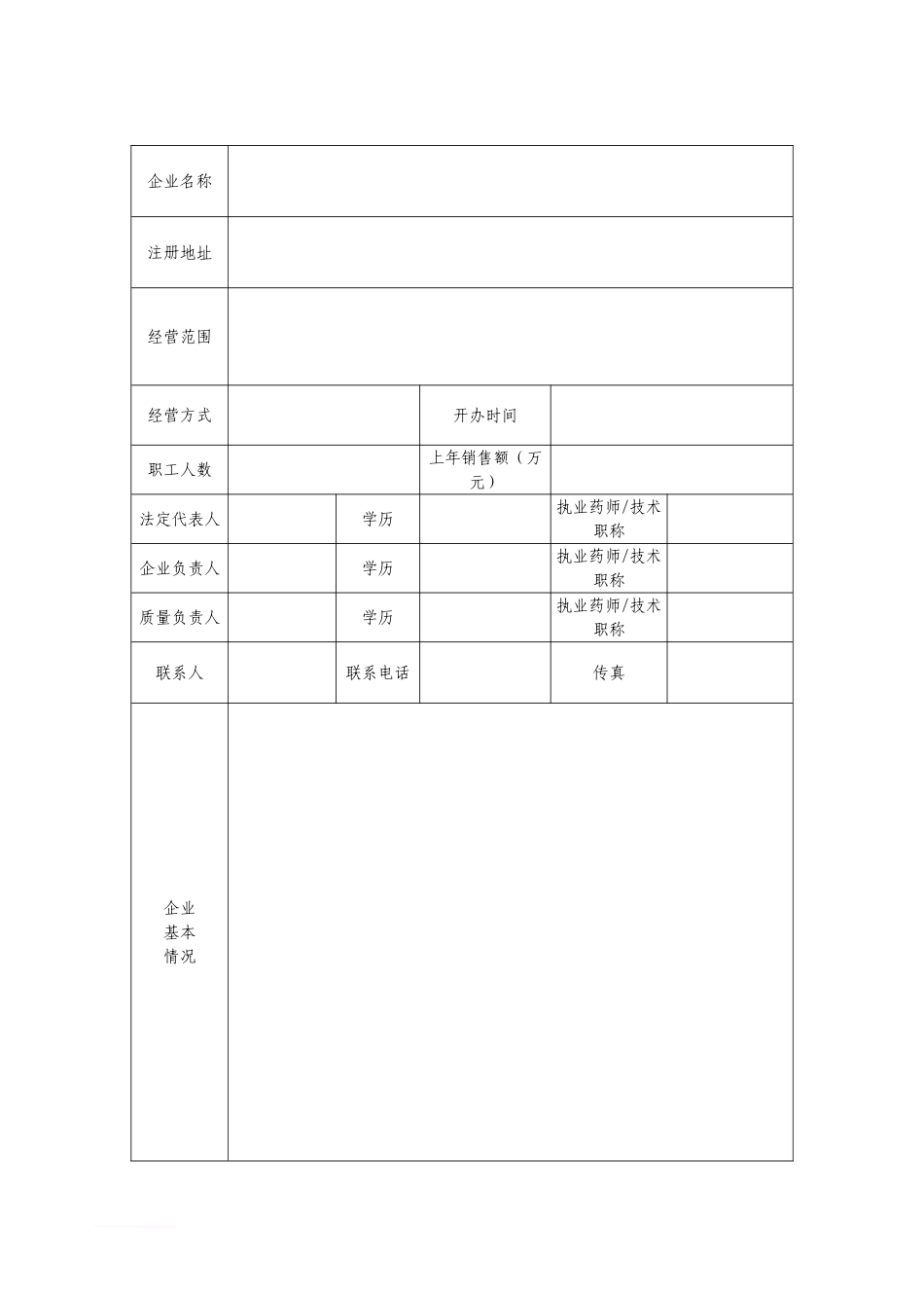 保定市零售药店申报资料所需报表_第3页