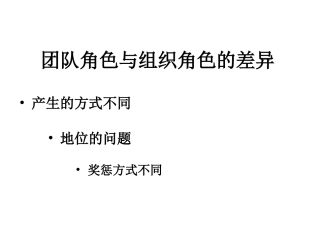 团队角色认知与团队精神