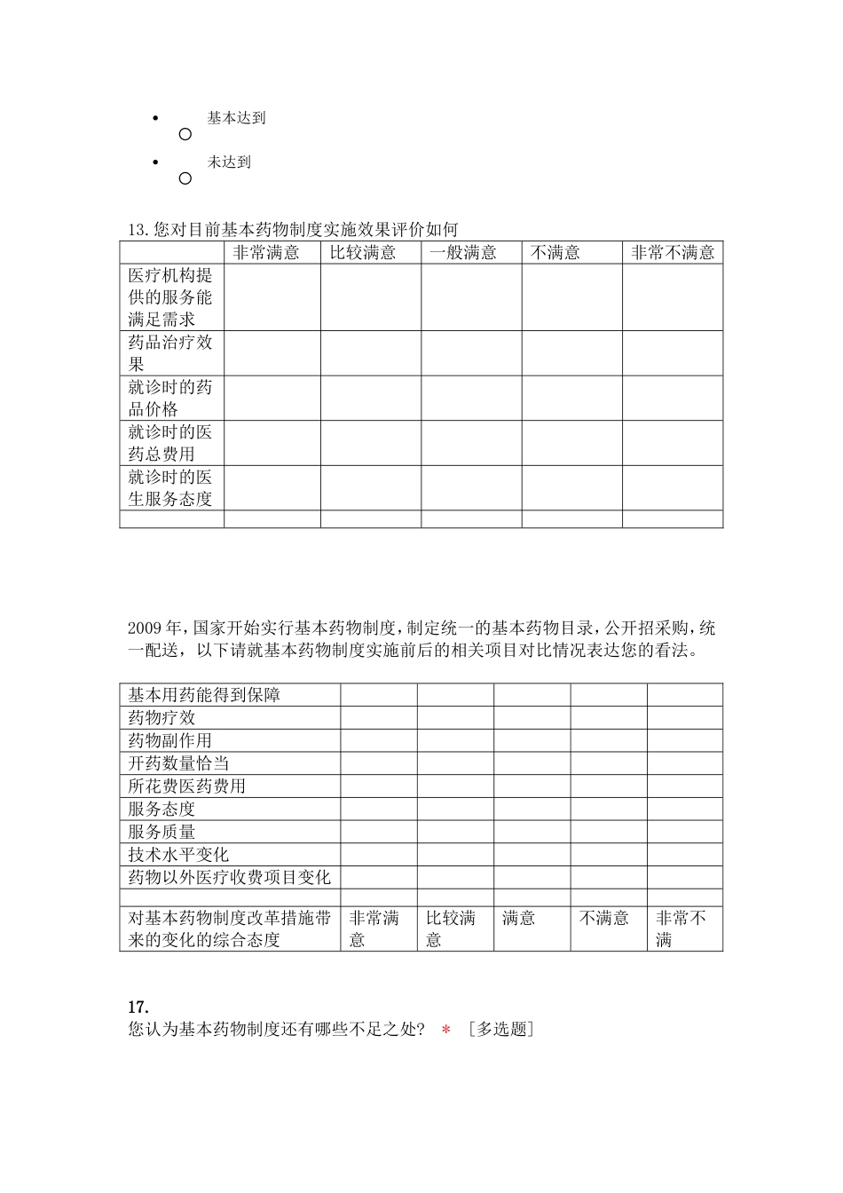 基药满意度调查问卷_第3页