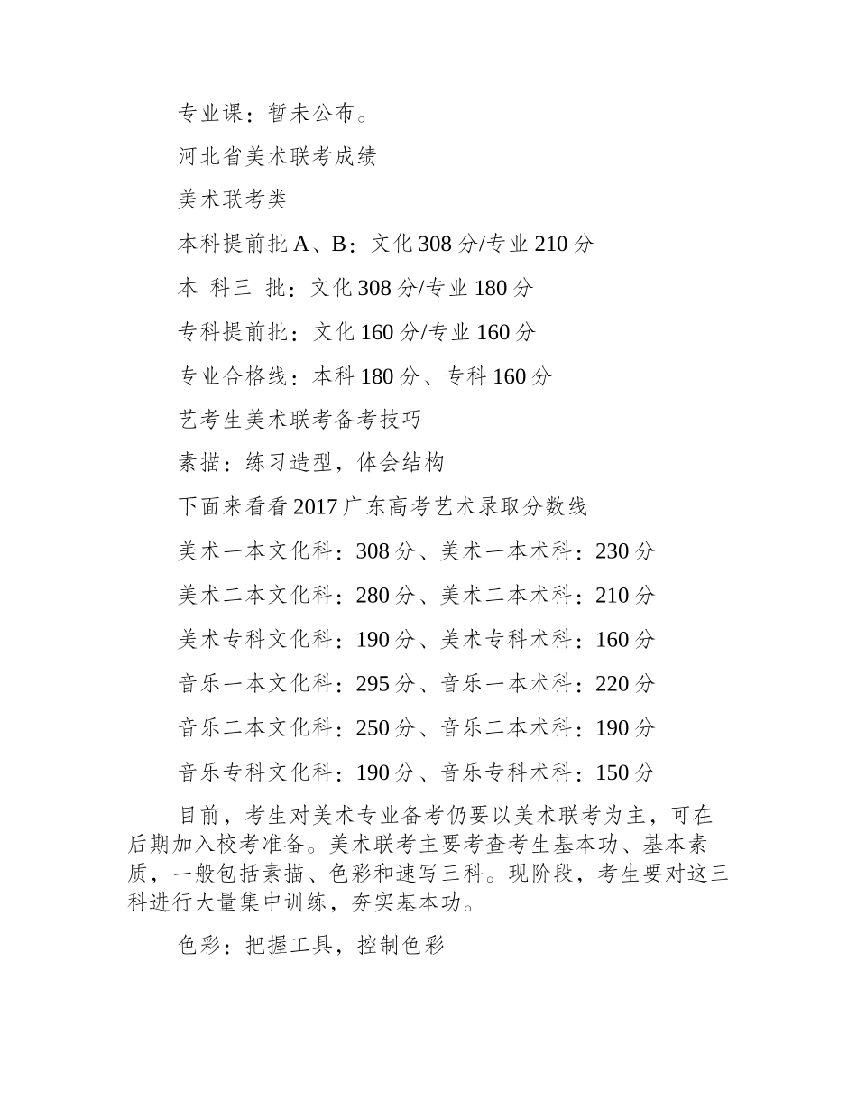 美术联考一本分数线参考美术联考_第2页