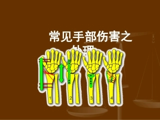 常见手部伤害的处理共31页
