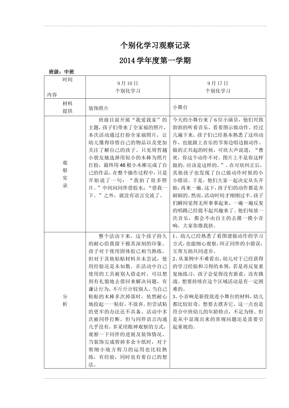 个别化学习观察_第1页