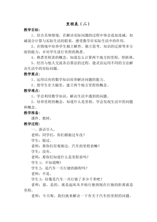 里程表（二）